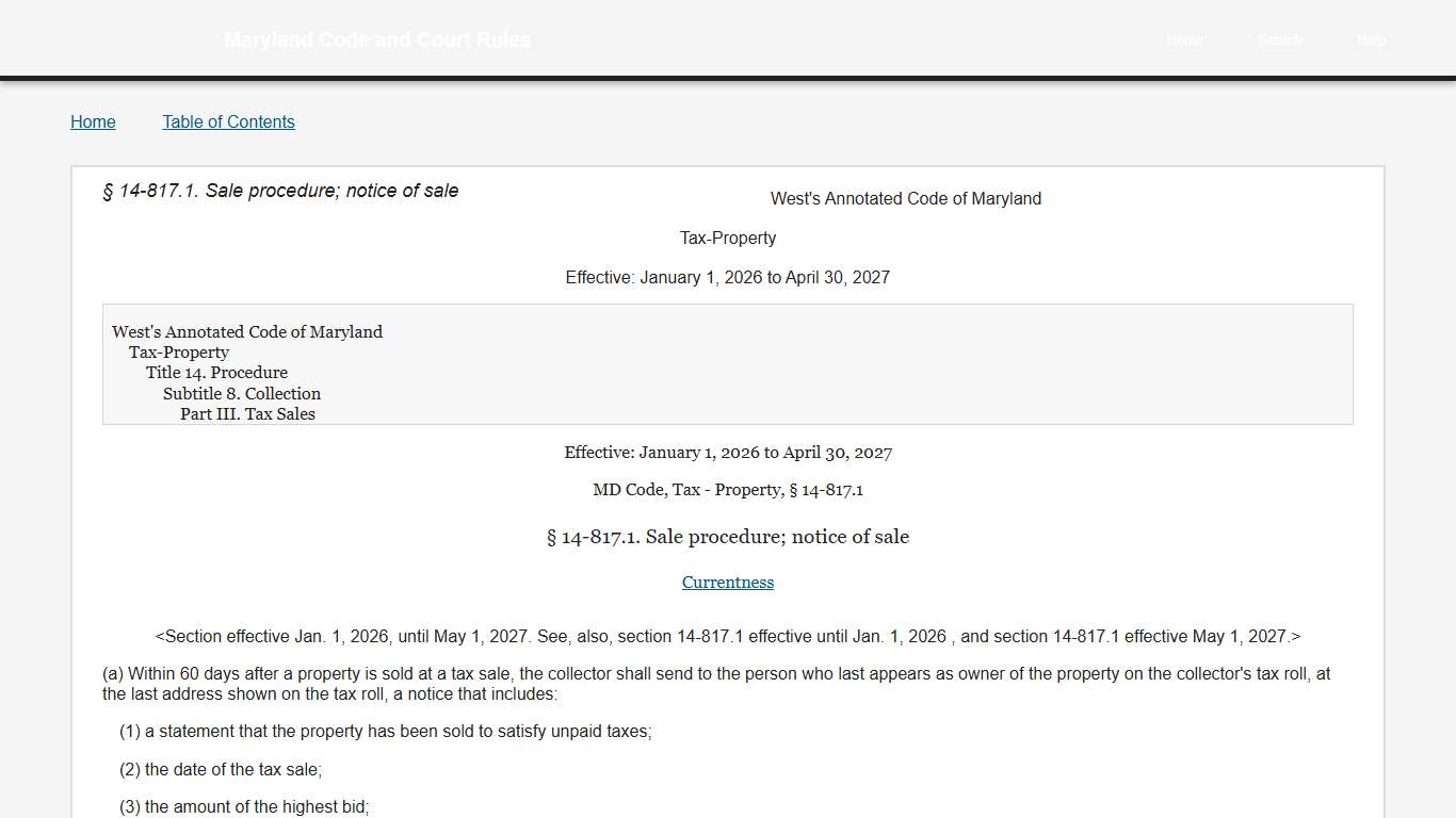 View Document - Maryland Code and Court Rules